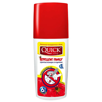 КУИКЛАЙН РЕПЕЛЕНТ ЗА ВЪЗРАСТНИ И ДЕЦА ПРОТИВ КОМАРИ И КЪРЛЕЖИ 100МЛ
