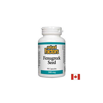 Fenugreek Seed -  Сминдух (семена), 500 mg, 90 капсули Natural Factors 068958022000