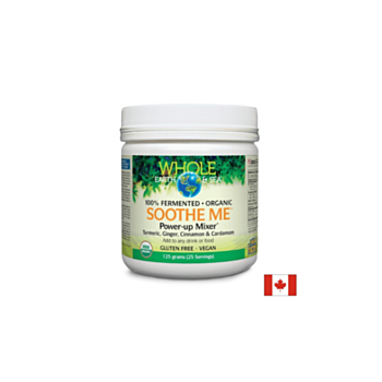 Soothe Me™ Power-up Mixer™ Whole Earth & Sea®/ Формула с куркума, джинджифил, канела, кардамон x 125 g пудра/ 25 дози Natural Factors 068958355535