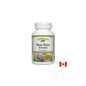 Sleep Relax Formula / Формула за спокоен сън, 90 капсули Natural Factors 068958046556