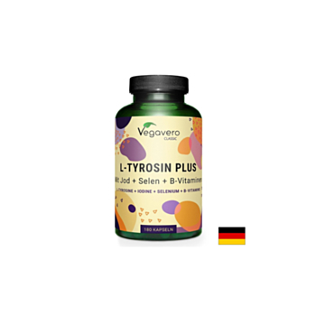 Щитовидна жлеза - Л-Тирозин + Йод, Селен и Витамини В-Комплекс, 180 капсули