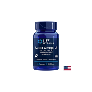 Super Omega-3 / Омега-3 от риба с добавени Лигнан от сусам и Маслина х 60 софтгел капсули