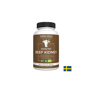 Телешки бъбреци от хранени с трева животни (Био), 180 капсули Nordic Kings