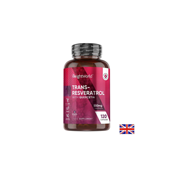 Транс-ресвератрол 500 mg + Кверцетин 50 mg – Сърдечно-съдово здраве, 120 капсули 