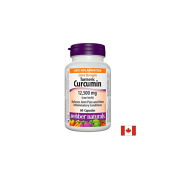 Turmeric Curcumin Extra Strength/ Куркума (куркумин) 500 mg х 60 капсули Webber Naturals 625273035438