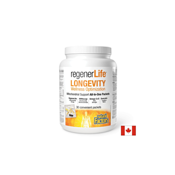 В подкрепа на клетъчното здраве - Rеgener Life™ Longevity, 30 пакетчета Natural Factors 0627765019025