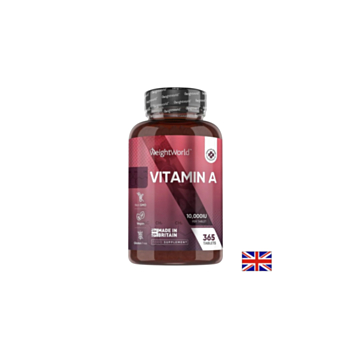 Витамин A 10 000 IU / 3000 µg – Зрение, имунитет и кожа, 365 таблетки 