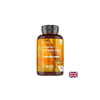 Витамин B12 (метилкобаламин) 1000 μg – Енергия и нервна система, 400 дъвчащи таблетки