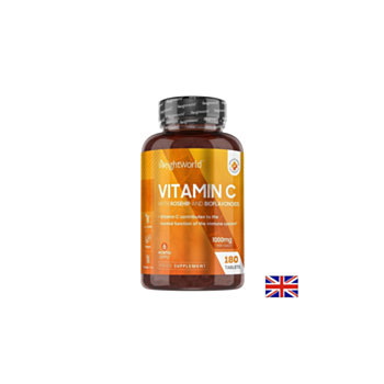 Витамин C 1000 mg + Шипка и биофлавоноиди – Имунитет и антиоксидантна защита, 180 таблетки 