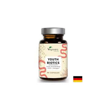Youth Biotics – Пробиотици, Q10 и хиалуронова киселина за млада кожа и тонус, 60 капсули