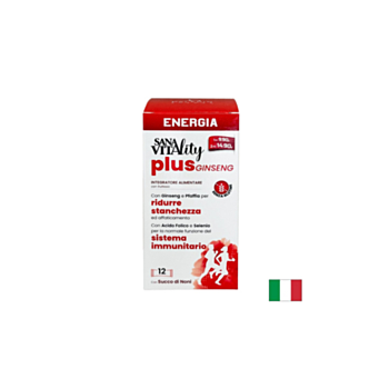 Жизненост и енергия (формула с женшен) Sanavitаlity, 12 сашета с течност 