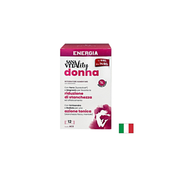 Жизненост и енергия, формула за жени SanaVitality, 12 сашета с течност х 10 ml 8052049552523