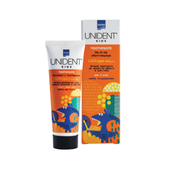ПАСТА ЗА ЗЪБИ UNIDENT KIDS TOOTHPASTE 1000 ppm F 50МЛ - изглед 1