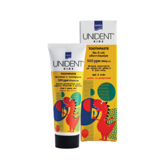 ПАСТА ЗА ЗЪБИ UNIDENT KIDS TOOTHPASTE 500 ppm F 50МЛ - изглед 1