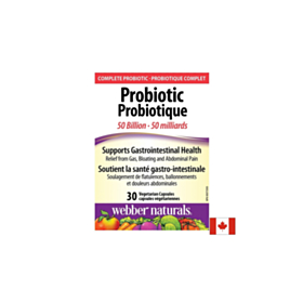 Probiotic 50 Billion - Пробиотик 50 млрд. активни пробиотици, 10 щама, 30 капсули Webber Naturals