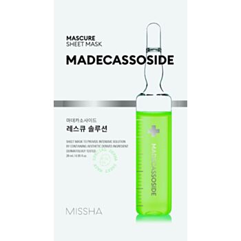 МИША ТЕКСТИЛНА МАСКА MADECASSOSIDE С УСПОКОЯВАЩ ЕФЕКТ ЗА ЧУВСТВИТЕЛНА, РАЗДРАЗНЕНА И СУХА КОЖА 28МЛ.