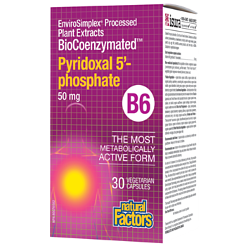 Natural Factors Pyridoxal 5 Phosphate 50 mg / ВИТАМИН В6 (ПИРИДОКСИЛ 5 ФОСФАТ) 50 mg капс. x 30