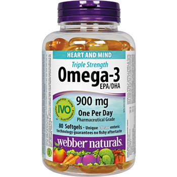 Webber Omega-3 Triple Strenght / ОМЕГА-3 КАПС. 900МГ Х 80