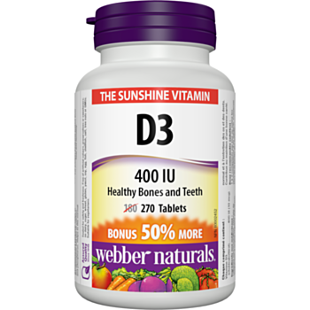 
Webber Vitamin D3  / ВИТАМИН Д3 400IU ТАБЛ. Х 270