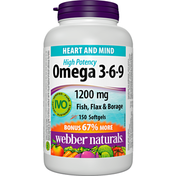 Webber Оmega 3-6-9 Fish, Flax, Borage /  ОМЕГА 3-6-9 КАПС. 1200МГ Х 150
