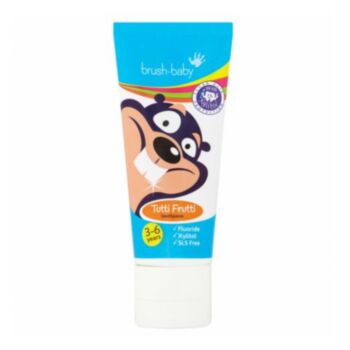 BRUSH BABY ПАСТА ЗА ЗЪБИ ДЕТСКА /3-6/ ТУТИ ФРУТИ 50 МЛ A