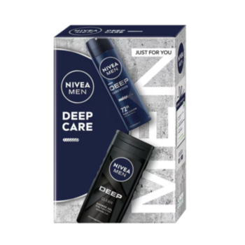 НИВЕА КОМПЛЕКТ МЕН DEEP CARE ДУШ ГЕЛ 250МЛ+ДЕЗО СПРЕЙ 150МЛ