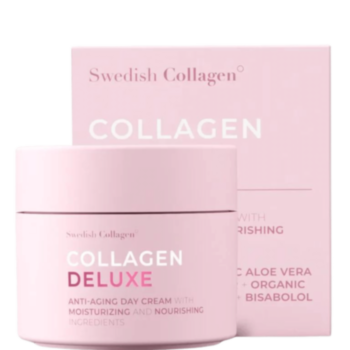 ДЕЛУКС ДНЕВЕН КРЕМ ПРОТИВ СТАРЕЕНЕ С РЕТИНОЛ И РИБЕН КОЛАГЕН 50МЛ SWEDISH COLLAGEN