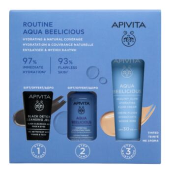 АПИВИТА КОМПЛЕКТ AQUA BEELICIOUS ТОНИРАН КРЕМ SPF30 40МЛ+ДЕТОКС ГЕЛ 15МЛ+ТОНИК 50МЛ