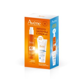 АВЕН СЛЪНЦЕ КОМПЛЕКТ СПРЕЙ ЗА ВЪЗРАСТНИ  SPF30 200 МЛ+ЛОСИОН ЗА СЛЕД СЛЪНЦЕ 200МЛ