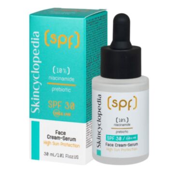 СКИНЦИКЛОПЕДИЯ СЛЪНЦЕЗАЩИТЕН КРЕМ-СЕРУМ ЗА ЛИЦЕ SPF30 НИАЦИНАМИД 30МЛ 3770302