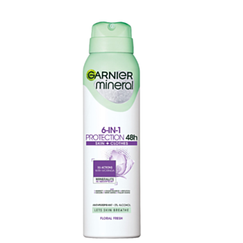 ГАРНИЕ ДЕЗОДОРАНТ СПРЕЙ ДАМСКИ MINERAL PROTECTION 6 FLORAL FRESH 150МЛ