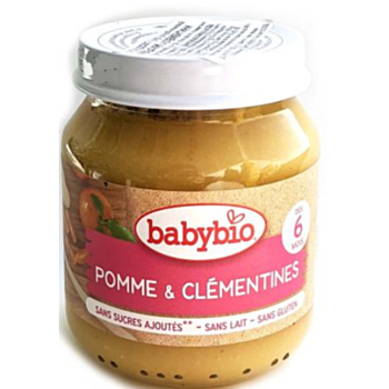 БИО ПЮРЕ ЯБЪЛКИ И КЛЕМЕНТИНИ 130ГР. 6М+