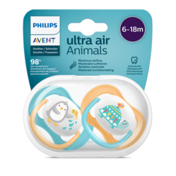 АВЕНТ ЗАЛЪГАЛКИ ОРТОДОНТИЧНИ ULTRA AIR 6-18М Х 2БР ЖИВОТНО МОМЧЕ SCF080/07