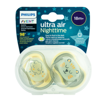 АВЕНТ ЗАЛЪГАЛКИ ОРТОДОНТИЧНИ ULTRA AIR НОЩНА 18М+ X2БР SCF376/01 