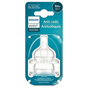 АВЕНТ БИБЕРОН ANTI-COLIC SLOW С 2 ДУПКИ 1М+ Х 2БР SCY762/02  