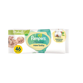 ПАМПЕРС МОКРИ КЪРПИ HARMONIE NEWBORN Х 46БР