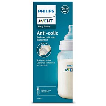 АВЕНТ ШИШЕ ANTI-COLIC 330МЛ С БИБЕРОН СРЕДЕН ПОТОК 3М+ SCY106/01