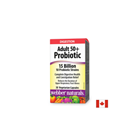 Чревен баланс и добро храносмилане - Пробиотик за възрастни 50+,15 млрд. активни пробиотици, 10 щама, 30 капсули