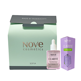 NOVE COSMETICS КЛАРИТЕ АЗЕПЮР КРЕМ + СЕРУМ С ХИАЛУРОНОВА КИСЕЛИНА + ПОДАРЪЧНА КУТИЯ