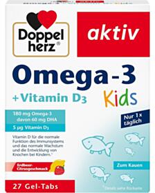 ДОПЕЛХЕРЦ ОМЕГА-3 + ВИТАМИН Д3 ЗА ДЕЦА ТАБЛ. Х 27