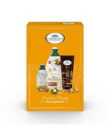 ЛАНЖЕЛИКА КОМПЛЕКТ SUPREME BEAUTY МАКАДАМИЯ ДУШ-ГЕЛ/ПЯНА ВАНА 500МЛ+ЛОСИОН ЗА ТЯЛО 250МЛ+ШАМПОАН10МЛ