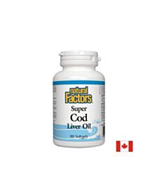 Super Cod Liver Oil/ Черен дроб на треска (масло) 1100 mg х 90 софтгел капсули Natural Factors 068958010205