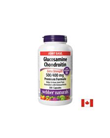 Глюкозамин 1500 mg + Хондроитин 1200 mg + Витамин D3 25 µg – Поддържа подвижността на ставите и костната плътност, 300 капсули 