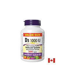 Здрави кости и силен имунитет - Витамин D3 1000 IU, 500 таблетки 062573035919