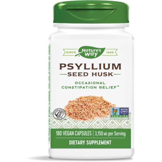 Nature’s Way - Psyllium Seed Husk/ Теснолист живовляк/ Хуск (люспи) 525 mg х 180 капсули