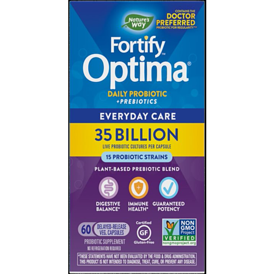  Nature’s Way - Fortify™ Optima® Probiotic/ Фортифай™ Оптима® 15 щама, 35 млрд. активни пробиотици х 60 капсули
