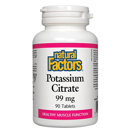 Natural Factors Potassium Citrate/ Калий (цитрат) 99 mg х 90 таблетки