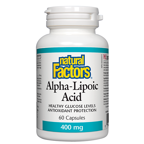 Natural Factors Alpha-Lipoic Acid / Алфа-липоева киселина 400 mg x 60 капсули