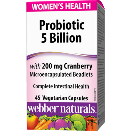 Webber Probiotic Women`s Health / ПРОБИОТИК ЗА ЖЕНИ 5 МЛРД. АКТИВНИ ПРОБИОТИЦИ + ЧЕРВЕНА БОРОВИНКА 200 МГ КАПС. Х 45