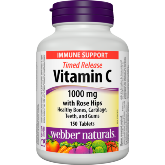 Webber Vitamin C Timed Release 1000 mg with Rose Hips / ВИТАМИН Ц 1000МГ С УДЪЛЖЕНО ОСВОБОЖДАВАНЕ ТАБЛ. Х 150